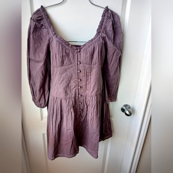 BDG Mauve Button-Front Dress Size Medium - Picture 1 of 5